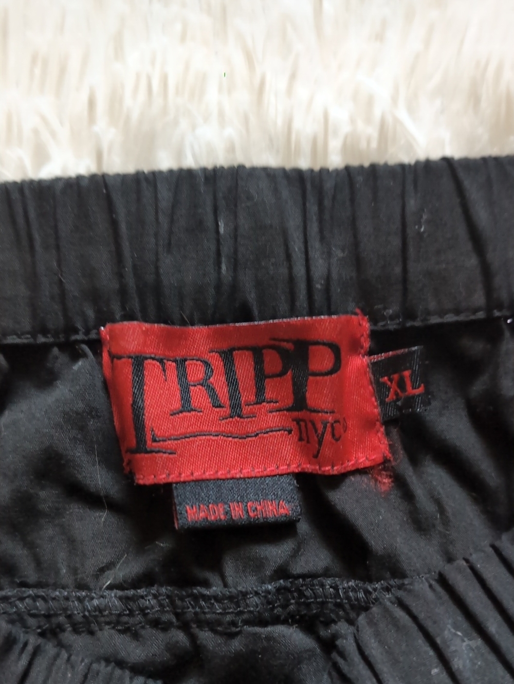 Y2K Tripp NYC Garter Strap Purple Plaid & Black Lace Gothic Mini Skirt XL - Picture 9 of 11